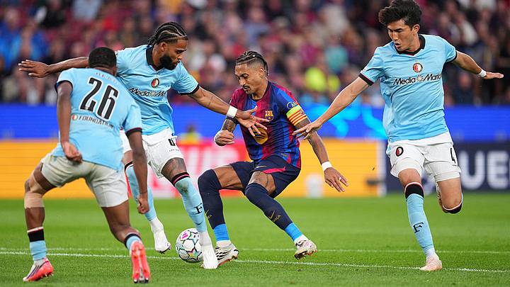 Raphinha anotó dos goles este miércoles en el debut del Barça en la Champions 2026-27 Raphinha anotó dos goles este miércoles en el debut del Barça en la Champions 2026-27