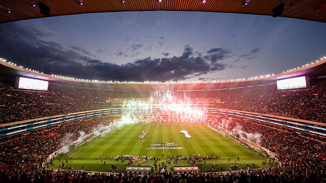 Vista del estadio Azteca en su reapertura durante el juego México vs. Portugal.