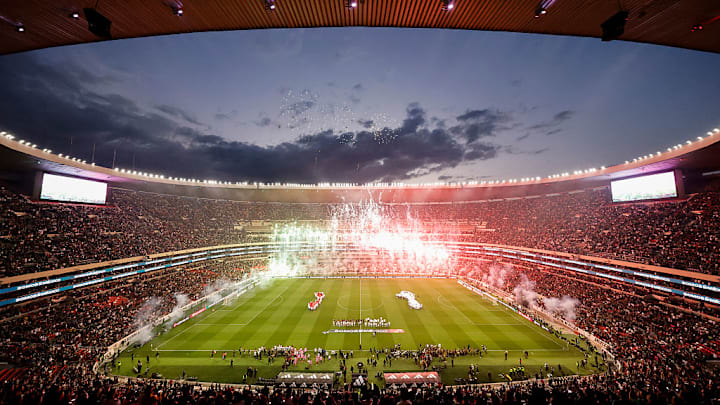 Vista del estadio Azteca en su reapertura durante el juego México vs. Portugal. Vista del estadio Azteca en su reapertura durante el juego México vs. Portugal.
