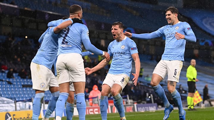 Riyad Mahrez, Ruben Dias, John Stones