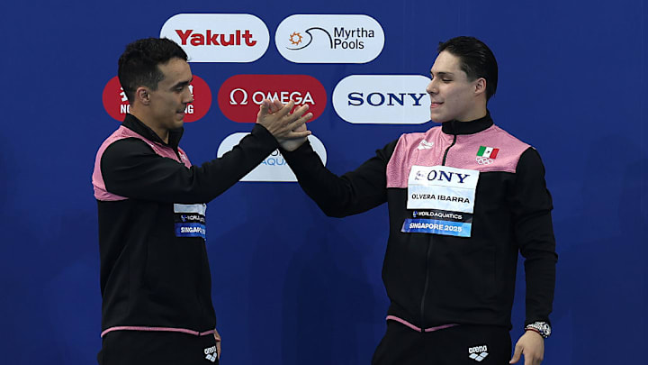 Juan Celaya y Osmar Olvera subieron al podio al adjudicarse la plata en clavados sincronizados, trampolín 3 metros.