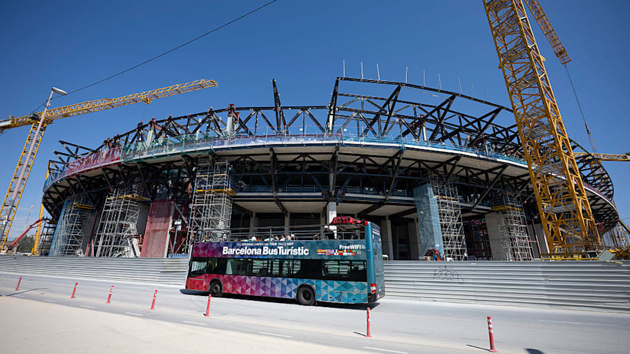 Camp Nou remains a building site. | JOSEP LAGO/AFP via Getty Images