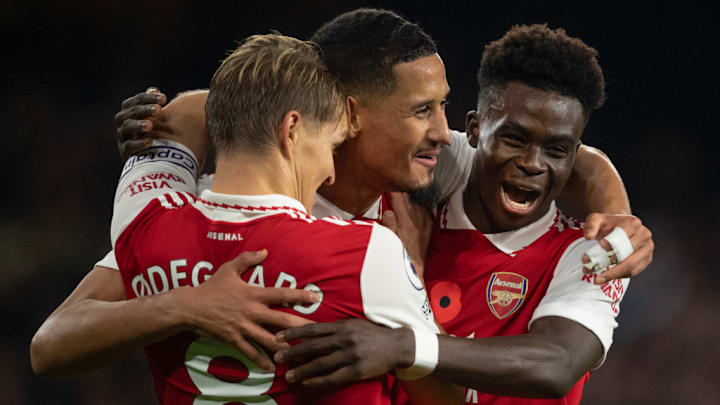 Martin Odegaard, William Saliba, Bukayo Saka