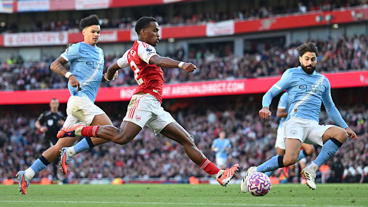 Arsenal have left the door ajar for their title rivals Man City. Arsenal have left the door ajar for their title rivals Man City.