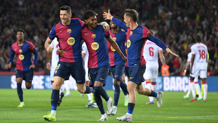 Robert Lewandowski, Lamine Yamal, Marc Casado