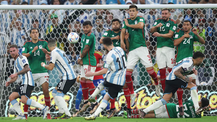 Lionel Messi, Erick Gutierrez, Alexis Vega, Nestor Araujo, Cesar Montes, Hector Herrera, Luis Chavez