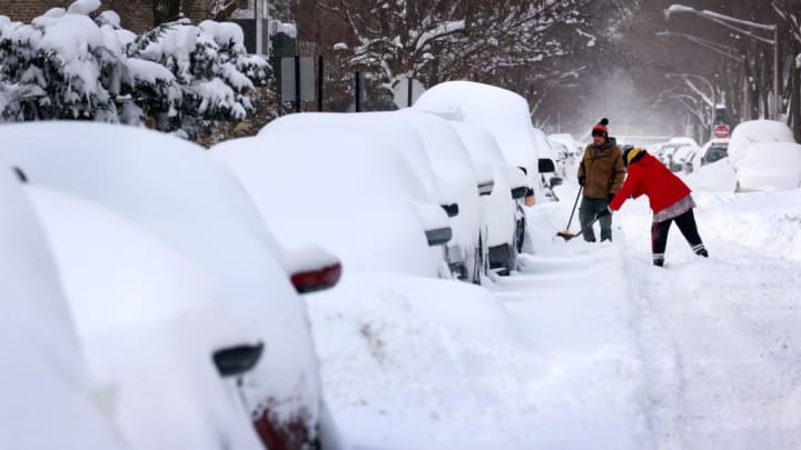 Seventeen inches of lake-effect snow fell in Chicago in 2021.