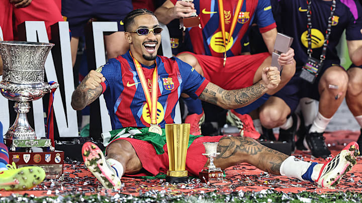 Raphinha has scored braces in the last two Supercopa de España finals.