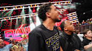 Indiana Pacers guard Tyrese Haliburton at WWE Monday Night Raw on June 24, 2024.
