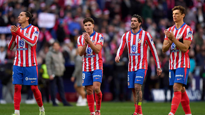 José María Giménez, Julián Álvarez, Rodrigo de Paul, Robin Le Normand