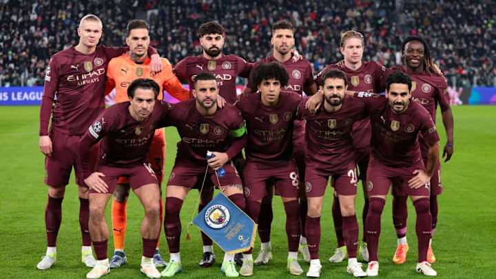 Jeremy Doku, Josko Gvardiol, Erling Haaland, Ruben Dias, Bernardo Silva, Jack Grealish, Kyle Walker, Ilkay Gundogan, Rico Lewis, Kevin De Bruyne, Ederson