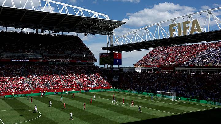 Patches of empty seats could bee seen at BMO Field. Patches of empty seats could bee seen at BMO Field.