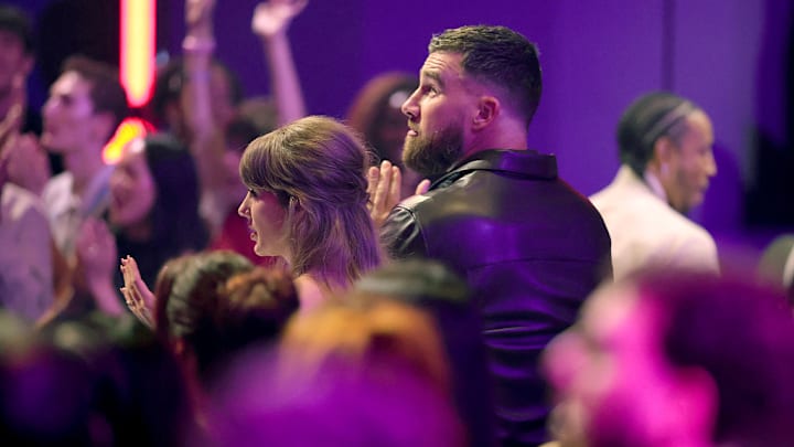 La pareja real estadounidense, Taylor Swift y Travis Kelce, fueron vistos en los premios iHeartRadio Music Awards 2026. La pareja real estadounidense, Taylor Swift y Travis Kelce, fueron vistos en los premios iHeartRadio Music Awards 2026.