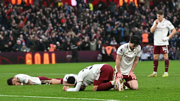 Arsenal were beaten late in the day at Villa Park.