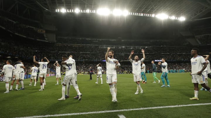 El Real Madrid celebra su pase a la final de la Champions