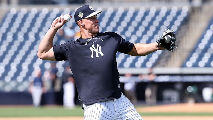 Aaron Judge y los Yankees, durante su trabajo en los campos de primavera de la MLB.