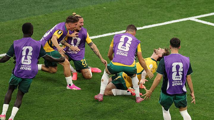 Connor Metcalfe celebra el segundo gol de Australia ante Turquía en el Mundial 2026. Connor Metcalfe celebra el segundo gol de Australia ante Turquía en el Mundial 2026.
