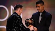 Lionel Messi was presented his seventh Ballon d’Or by longtime teammate Luis Suárez.