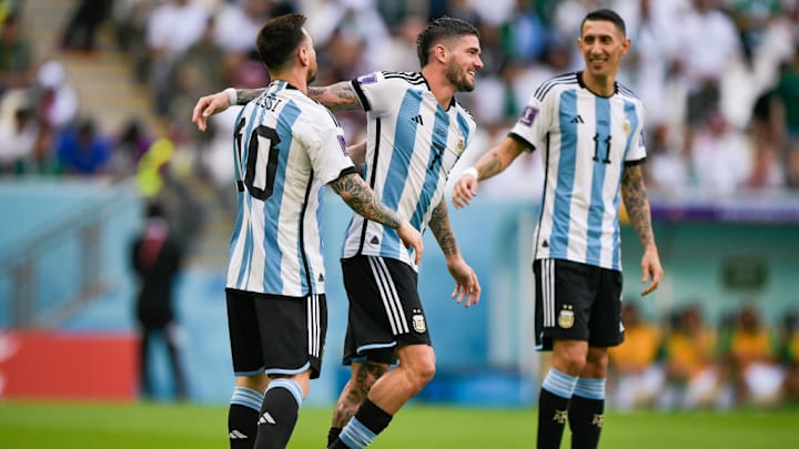 Rodrigo De Paul, Lionel Messi, Angel Di Maria