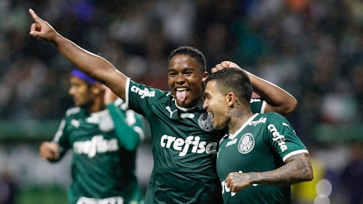 Endrick e Dudu, atacantes do Palmeiras 