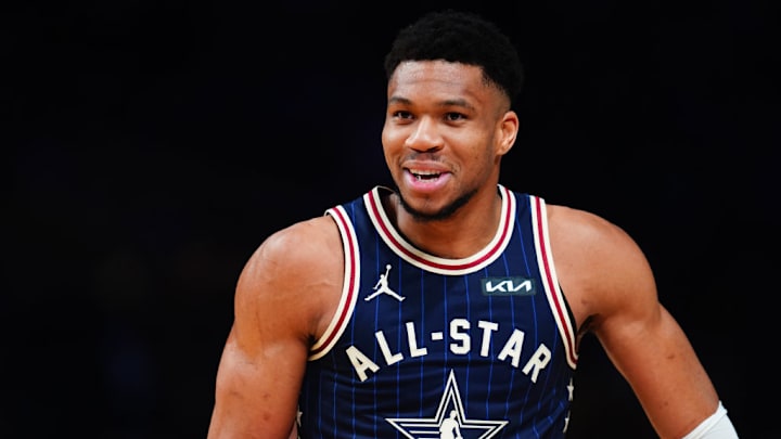 Milwaukee Bucks forward Giannis Antetokounmpo during the All-Star game in February 2024.