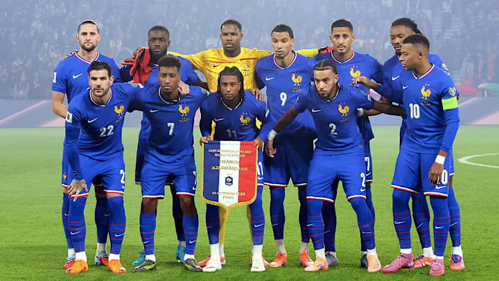 Kylian Mbappe, Khephren Thuram, olise, Malo Gusto, Theo Hernandez, Kingsley Coman, Hugo Ekitike, Adrien Rabiot, William Saliba, Dayot Upamecano, Mike Maignan