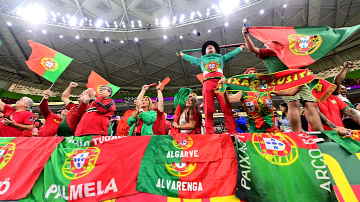 Torcida de Portugal no Estádio Al Thumama