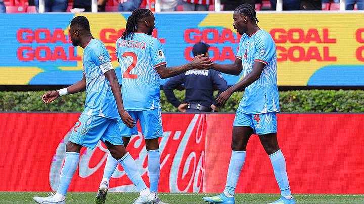Axel Tuanzebe celebra un gol del Congo en Guadalajara Axel Tuanzebe celebra un gol del Congo en Guadalajara
