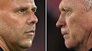 Arne Slot goes head-to-head with David Moyes.