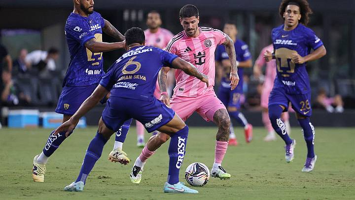 Rodrigo de Paul y el Inter Miami durante una de las derrotas de Pumas en Leagues Cup. Rodrigo de Paul y el Inter Miami durante una de las derrotas de Pumas en Leagues Cup.
