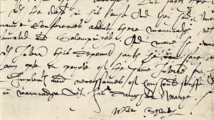 William Shakespeare - signature. English playwright,