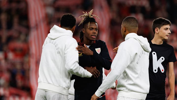 Jude Bellingham (L), Kylian Mbappe (R2)(Real Madrid FC), and...