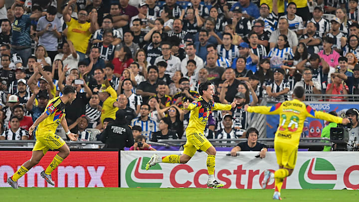 Ramón Juárez (c) logro el empate del América ante el Monterrey. Ramón Juárez (c) logro el empate del América ante el Monterrey.