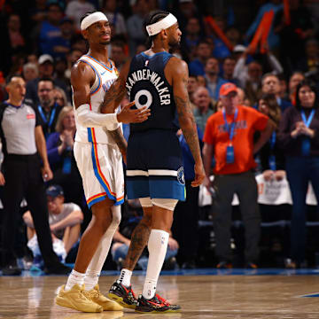 Shai Gilgeous-Alexander and Nickeil Alexander-Walker on February 24, 2025.