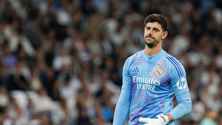 Thibaut Courtois (Real Madrid) seen in action during LaLiga...