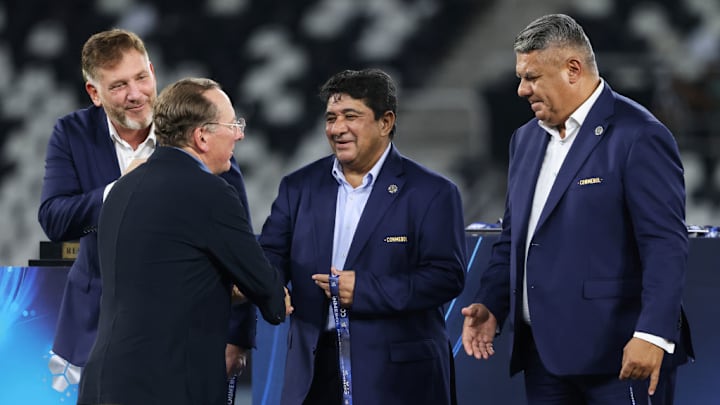 John Textor, Alejandro Dominguez, Claudio Tapia, Ednaldo Rodrigues