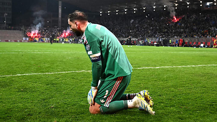 Gianluigi Donnarumma, en la derrota de Italia ante Bosnia. Gianluigi Donnarumma, en la derrota de Italia ante Bosnia.