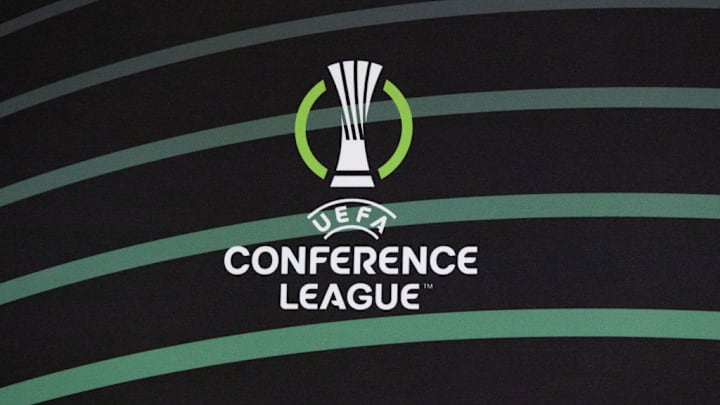 A view of the official logo UEFA Europa Conference League...