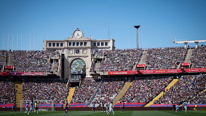General view inside the stadium during a La Liga EA Sports...