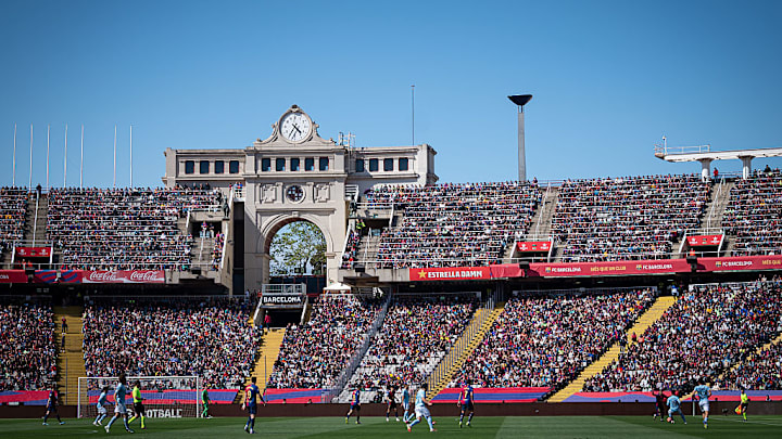 General view inside the stadium during a La Liga EA Sports...