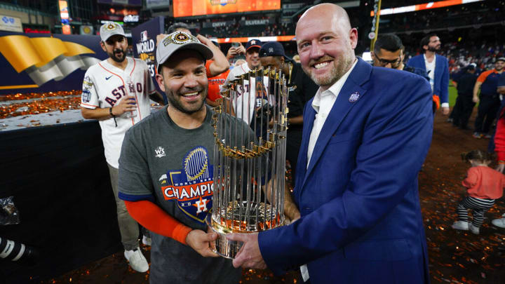 An MLB insider says Houston Astros GM James Click could lose his job to an outside executive.