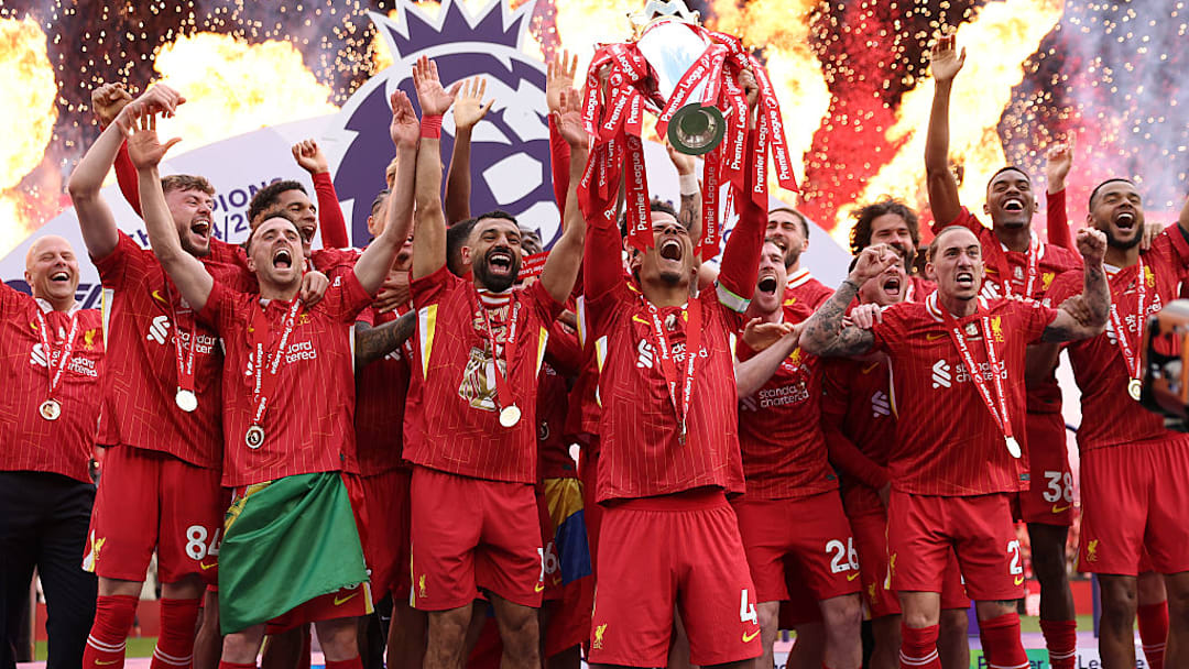 Virgil van Dijk finally got his hands on the Premier League trophy.