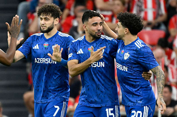 Qarabağ players in celebration Qarabağ players in celebration