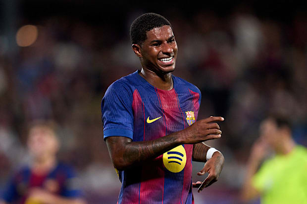 马库斯·拉什福德身穿巴塞罗那球衣 马库斯·拉什福德身穿巴塞罗那球衣