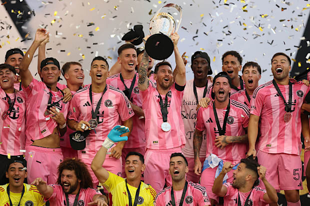 Lionel Messi and Inter Miami with MLS Cup