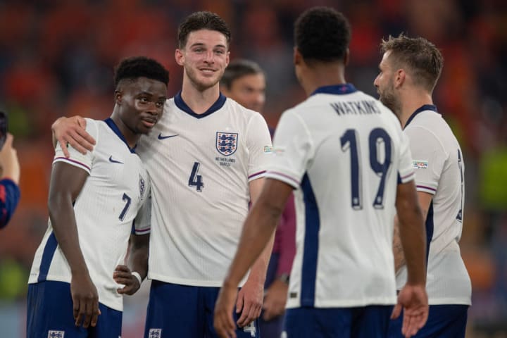 Bukayo Saka, Declan Rice, Ollie Watkins, Luke Shaw