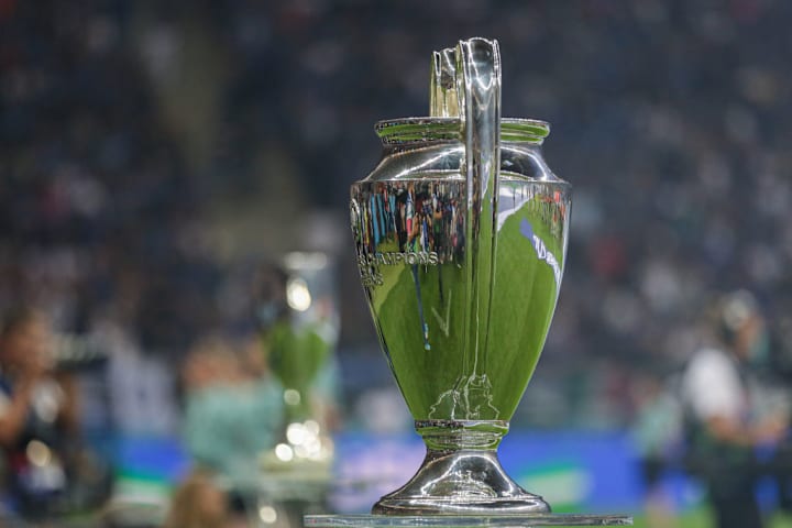 The Trophy of the Champions League seen during