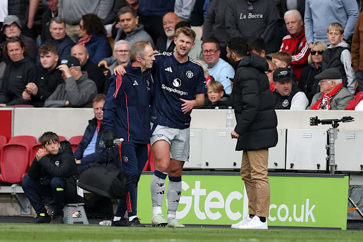 Matthijs de Ligt (centre) has missed six games through injury this season / Richard Heathcote/GettyImages
