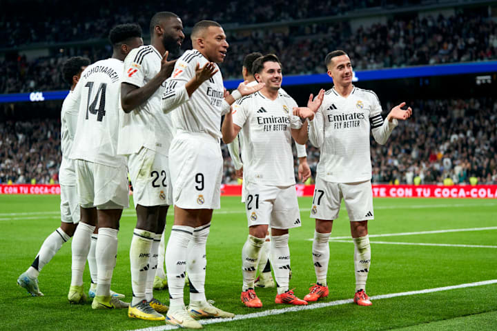 Brahim Diaz, Lucas Vazquez, Kylian Mbappe, Antonio Rudiger