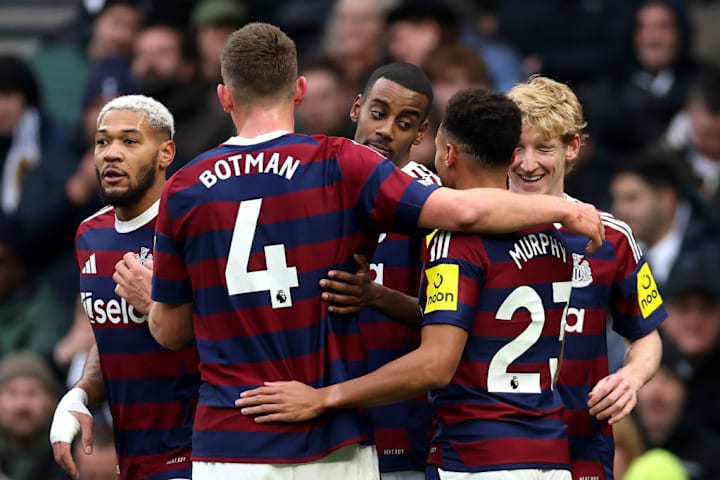 Alexander Isak, Sven Botman, Jacob Murphy, Anthony Gordon